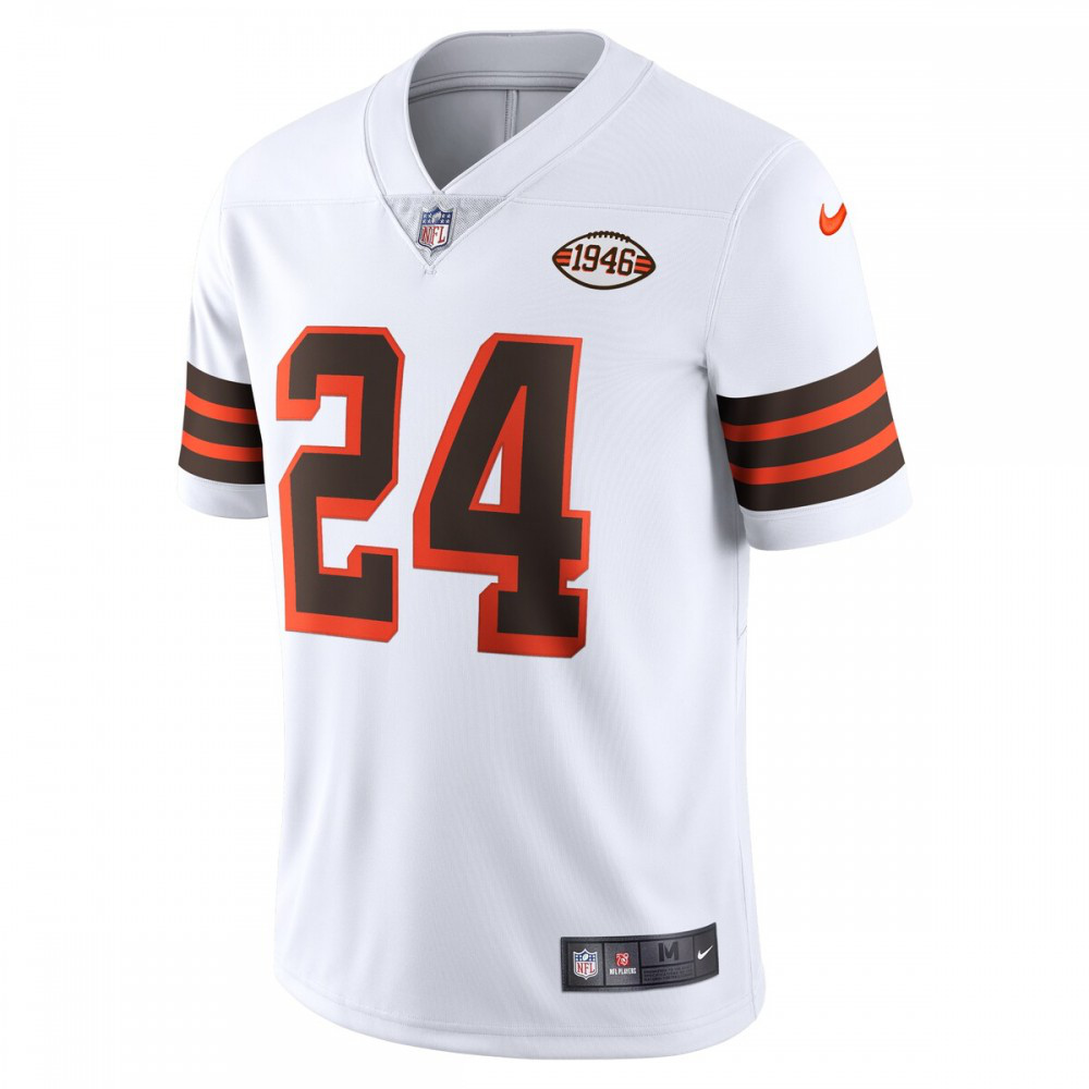 Nick Chubb Cleveland Browns Nike 1946 Collection Alternate Vapor Limited Jersey - White-GridironStore